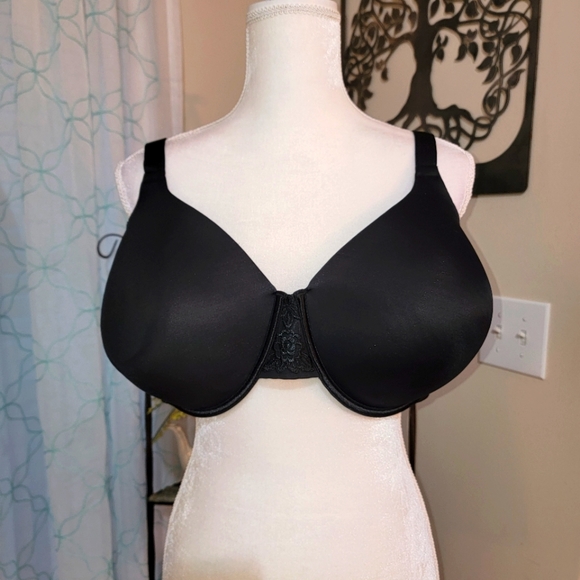 Vanity Fair Black Beauty Back Smoothing Full Figure Bra Size 42DDD or 42F - Picture 1 of 9